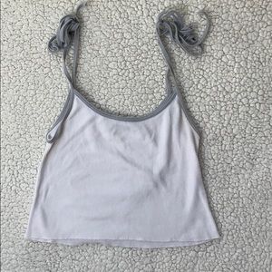 Crop tank top with ties